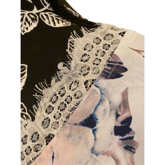 Floral Satin Cami Tank Top Relaxed Fit Summer Coastal Beach Formal - Picture 6 of 14